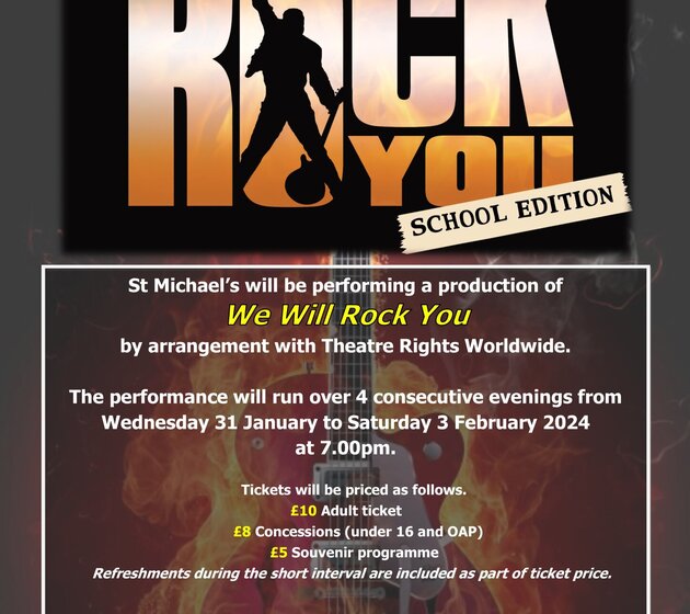 Image of We Will Rock You School Production - 31st January - 3rd February