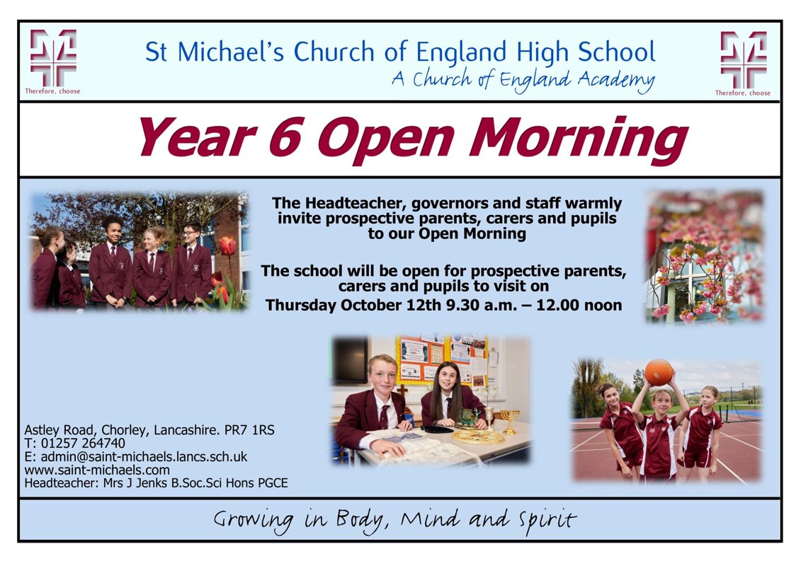 Image of Year 6 Open Morning - Thursday 12th October